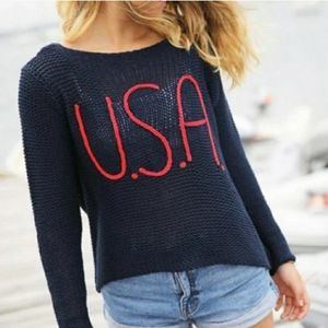 Wooden ships USA sweater